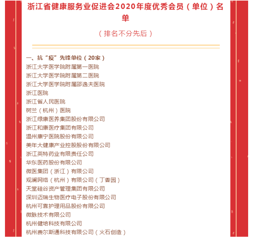 【動態新聞】天堂硅谷榮膺浙江省健促會“抗疫先鋒單位”稱號